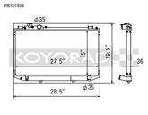 1988-1992 Toyota Cressida Koyo Radiator 3.0L I6 Manual Transmission VH010195N